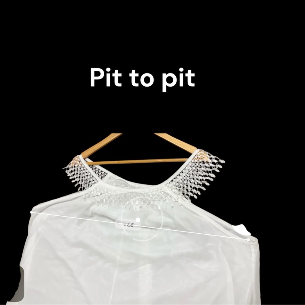 3X 4X White Maxi Dress coverup with lace Straps lace neckline NWOT cruise wear - Picture 6 of 7